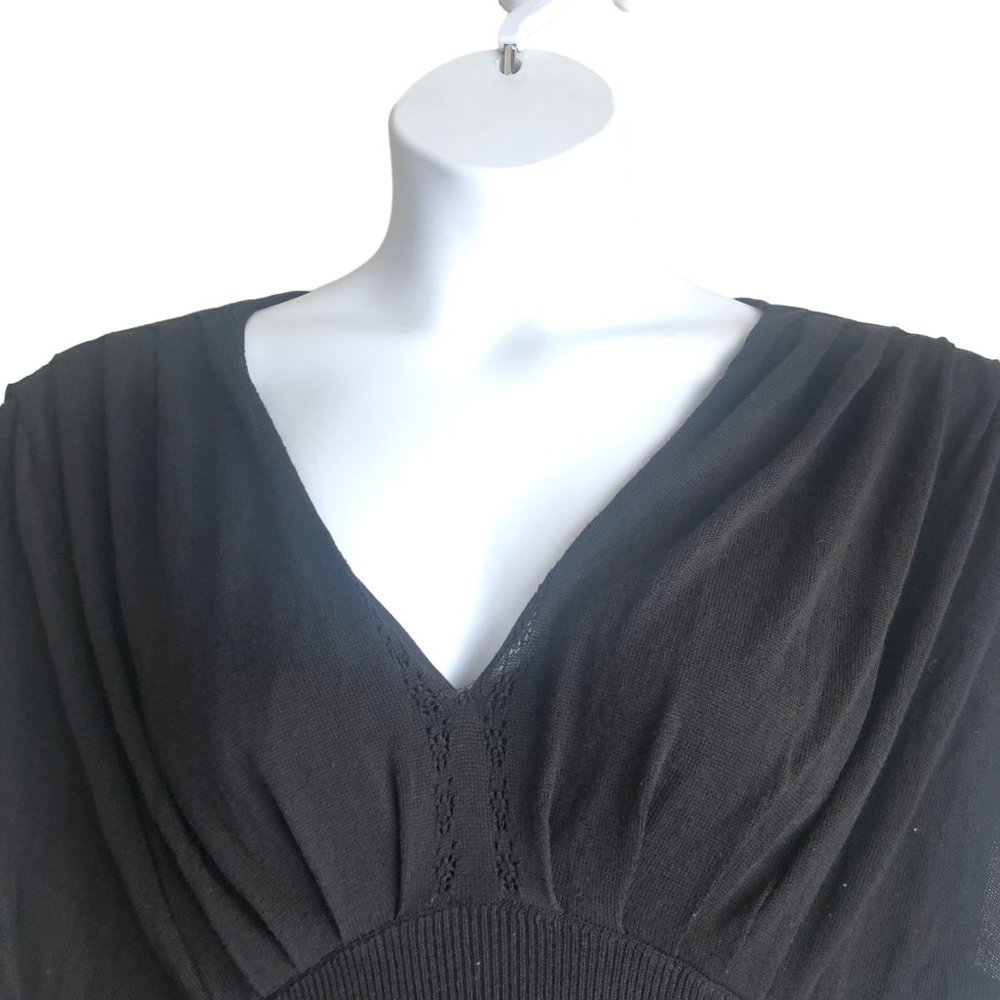 Banana Republic Womens Knit Dress Tank Top Size XL Black Lined Silk Rayon Shaped - Picture 4 of 12